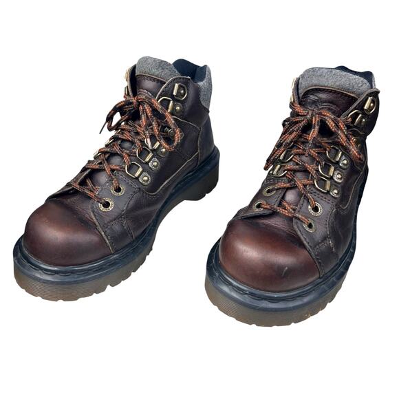 Vintage 90’s Dr. Martens DM’s Brown Made In England Combat Boots Size 4 US 6 - Picture 6 of 11